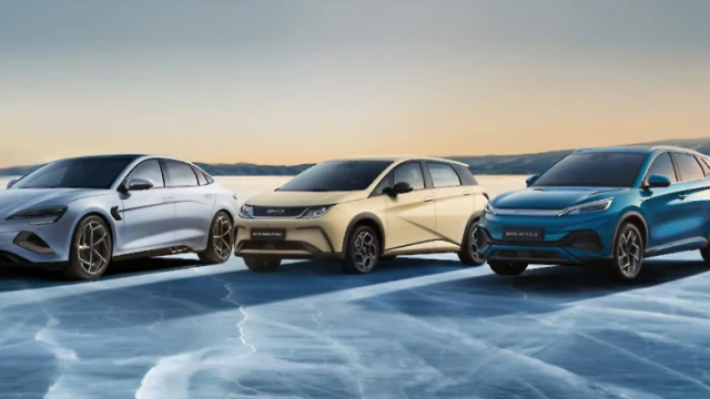 BYD több modell egymás mellett